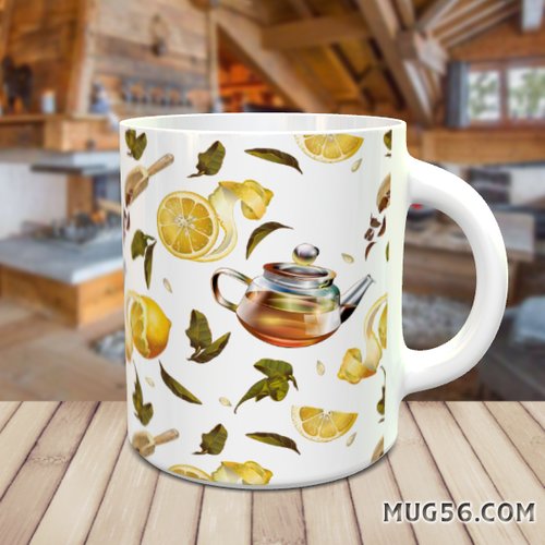 Thé citron 003 mug tasse prénom personnalisable