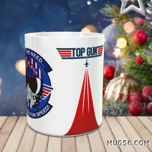Mug tasse céramique personnalisable prénom - top gun 007 tom cruise maverick