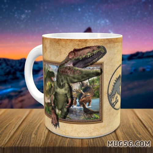 Mug tasse céramique personnalisable prénom - dinosaures 003