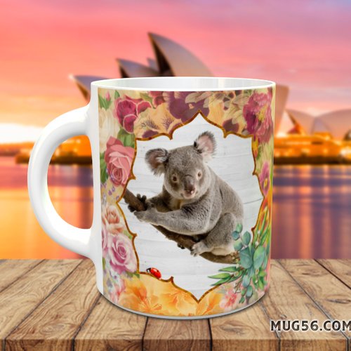 Mug tasse céramique personnalisable prénom - koala 001