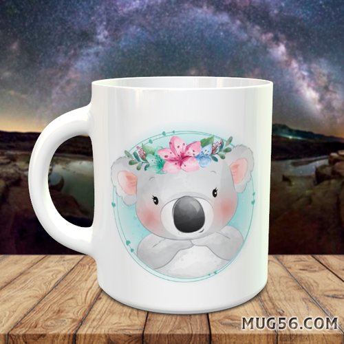 Mug tasse céramique personnalisable prénom - koala 002