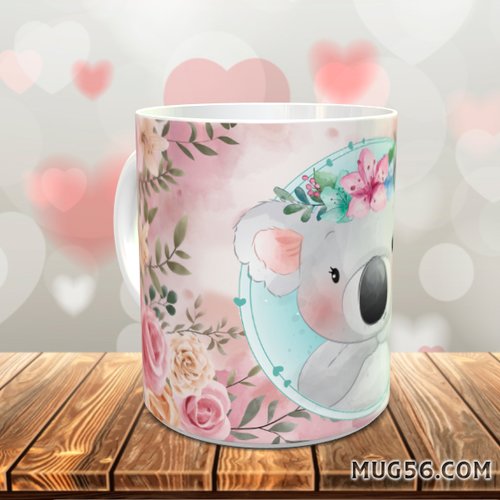 Mug tasse céramique personnalisable prénom - koala 003