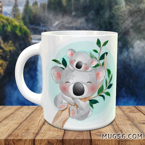 Mug tasse céramique personnalisable prénom - koala 004