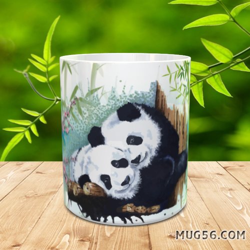 Mug tasse céramique personnalisable prénom - panda 001
