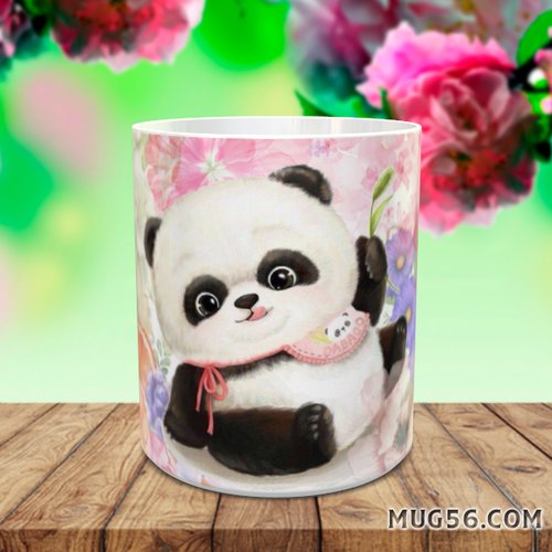 Mug tasse céramique personnalisable prénom - panda 003