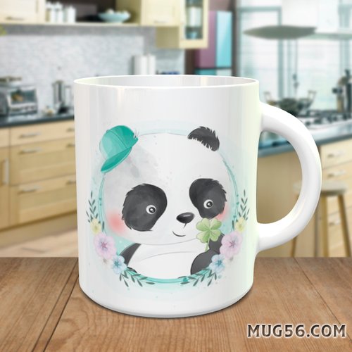 Mug tasse céramique personnalisable prénom - panda 007