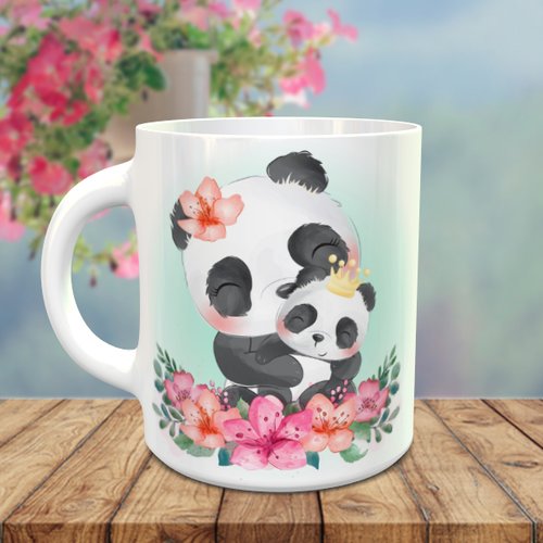 Mug tasse céramique personnalisable prénom - panda 009