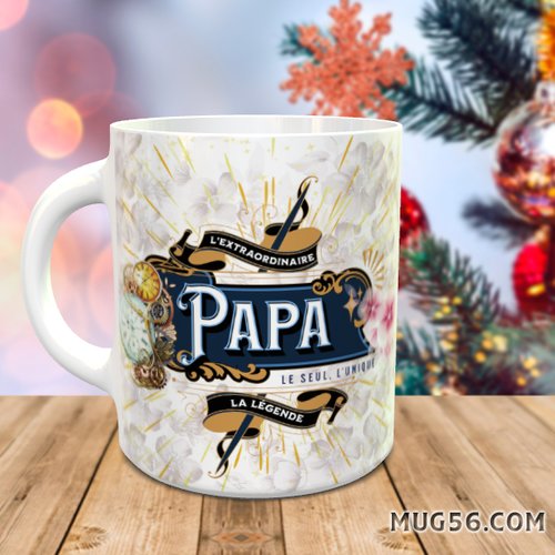 Mug tasse céramique personnalisable prénom -  papa fête des pères