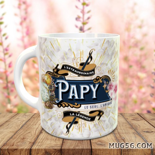 Mug tasse céramique personnalisable prénom -  papy fête des grand pères