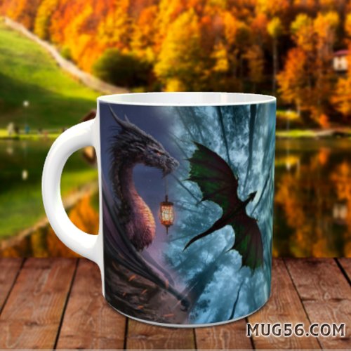Mug tasse céramique personnalisable prénom -  dragons 001 fantasy