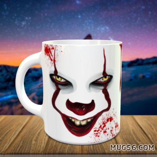 Mug tasse céramique personnalisable prénom -  ça 001 clown halloween it film