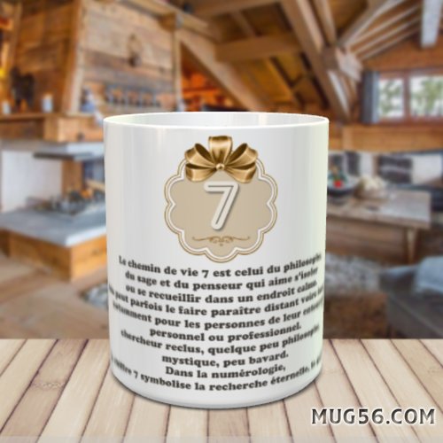Mug tasse céramique - numérologie - chemin de vie 7
