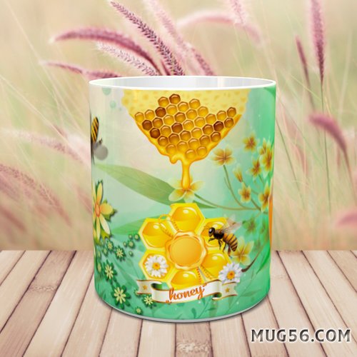 Design pour sublimation de mugs jpeg (fichier numérique) - abeilles 003