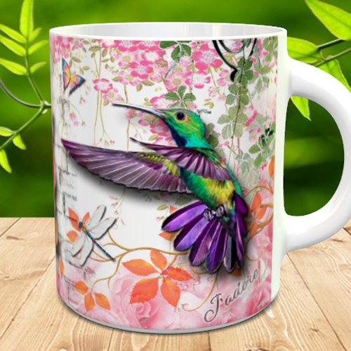 Design pour sublimation de mugs jpeg (fichier numérique) - colibri  001