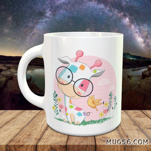 Design pour sublimation de mugs jpeg (fichier numérique) - girafe 003