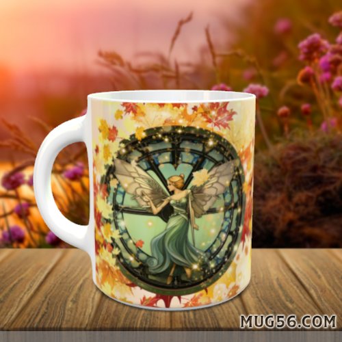 Design pour sublimation de mugs jpeg (fichier numérique) - fée clochette 004 tinkerbell thème art déco