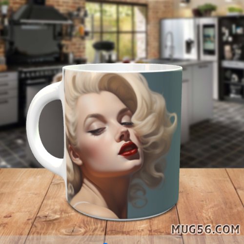 Design pour sublimation de mugs jpeg (fichier numérique) - maryline monroe 001