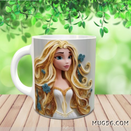 Design pour sublimation de mugs jpeg (fichier numérique) - raiponce 002