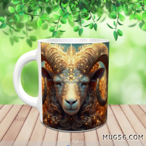Design pour sublimation de mugs jpeg (fichier numérique) - bélier 001 signe zodiaque