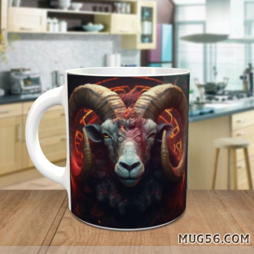 Design pour sublimation de mugs jpeg (fichier numérique) - bélier 004 signe zodiaque