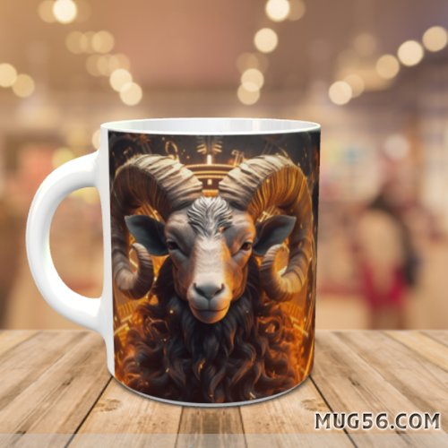 Design pour sublimation de mugs jpeg (fichier numérique) - bélier 005 signe zodiaque