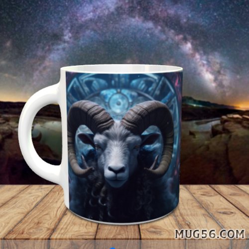 Design pour sublimation de mugs jpeg (fichier numérique) - bélier 006 signe zodiaque