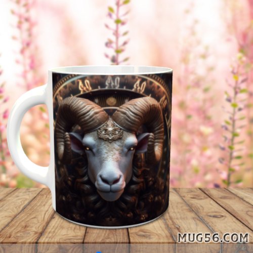 Design pour sublimation de mugs jpeg (fichier numérique) - bélier 007 signe zodiaque
