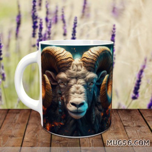Design pour sublimation de mugs jpeg (fichier numérique) - bélier 008 signe zodiaque