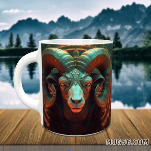 Design pour sublimation de mugs jpeg (fichier numérique) - bélier 009 signe zodiaque
