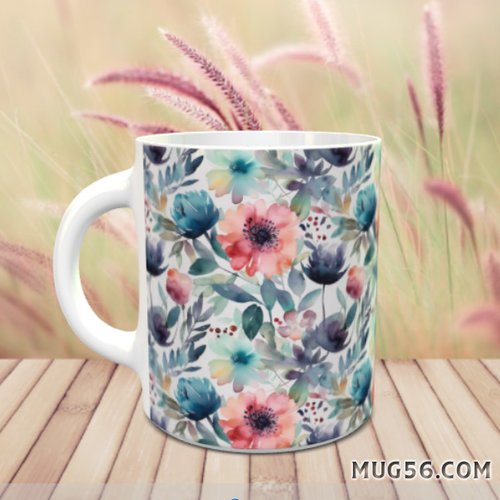 Mug tasse céramique thème floral 003