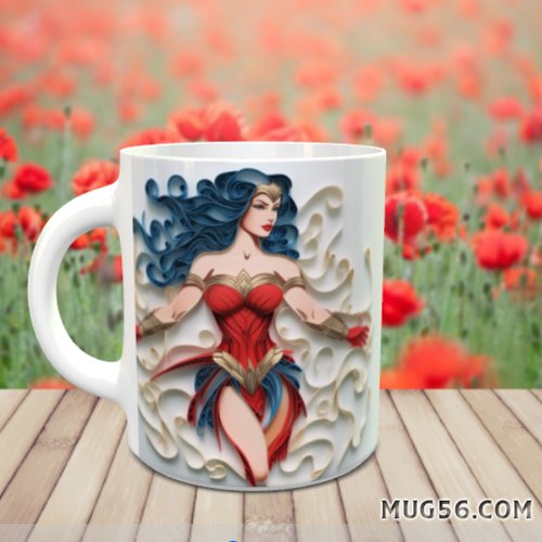 Mug tasse céramique thème wonder woman 002