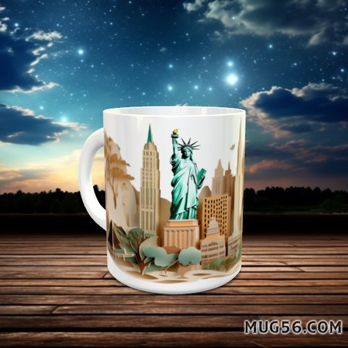 Mug tasse céramique personnalisable prénom -  ville usa new york ny 003