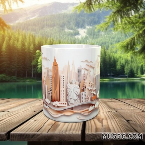 Design pour sublimation de mugs jpeg (fichier numérique) - ville usa new york ny 002