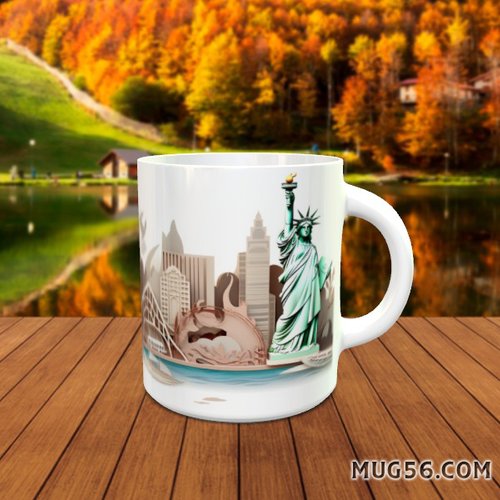 Design pour sublimation de mugs jpeg (fichier numérique) - ville usa new york ny 004