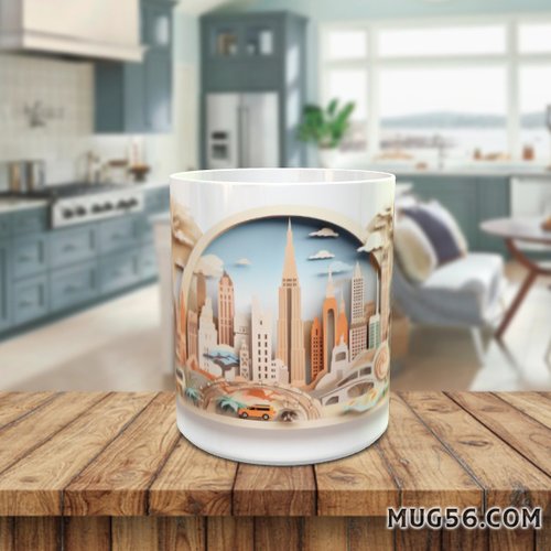 Design pour sublimation de mugs jpeg (fichier numérique) - ville usa new york ny 005