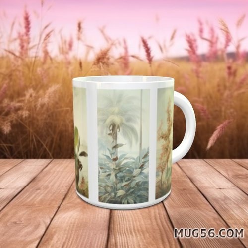 Mug tasse céramique nature 001 plantes vertes, herbes