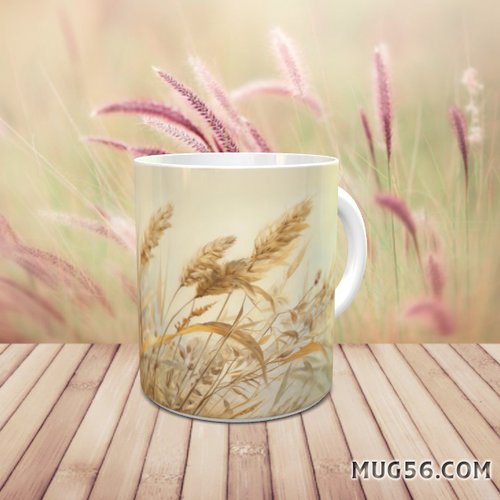 Design pour sublimation de mugs jpeg (fichier numérique) - nature 0045 champ de blé céréales