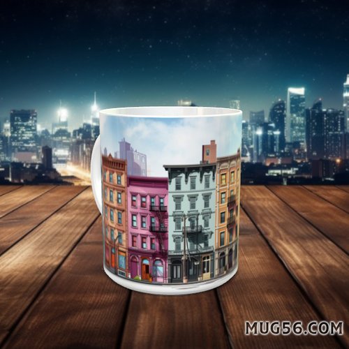Mug tasse céramique  - thème  new york, ny, bâtiments, architecture, états unis usa, rues
