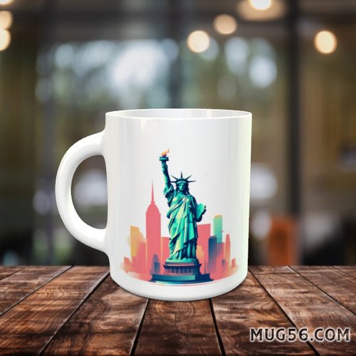 Design pour sublimation de mugs jpeg (fichier numérique) - new york, ny, la statue de la liberté