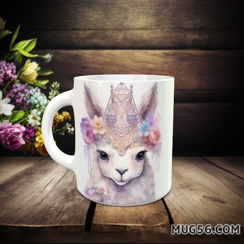Design pour sublimation de mugs jpeg (fichier numérique) - lama 002