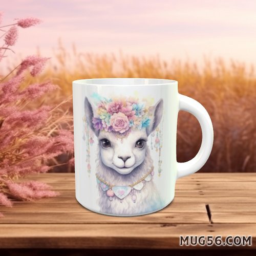 Design pour sublimation de mugs jpeg (fichier numérique) - lama 003