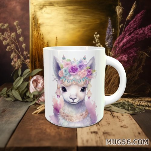 Design pour sublimation de mugs jpeg (fichier numérique) - lama 004