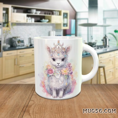 Design pour sublimation de mugs jpeg (fichier numérique) - lama 005