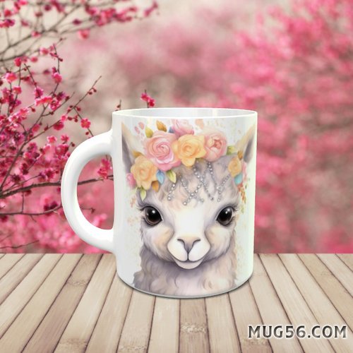 Design pour sublimation de mugs jpeg (fichier numérique) - lama 008