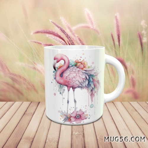 Mug tasse céramique - flamant rose 004