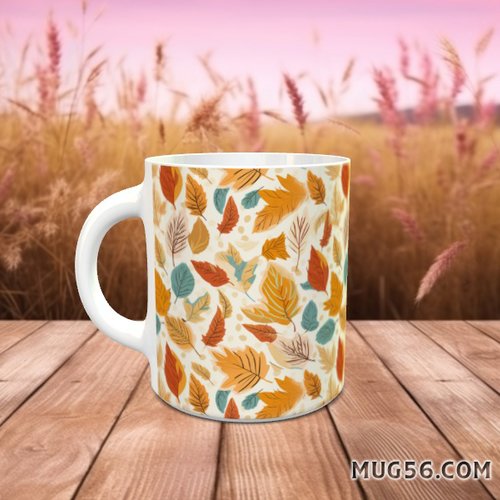 Design pour sublimation de mugs jpeg (fichier numérique) - feuilles automne 007