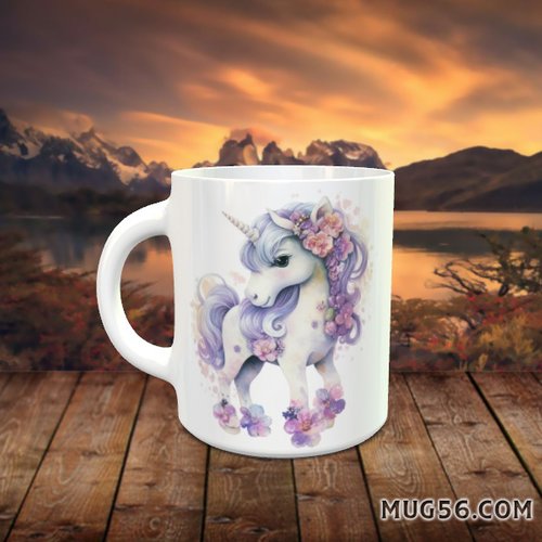 Design pour sublimation de mugs jpeg (fichier numérique) - licorne poney 001