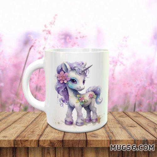 Design pour sublimation de mugs jpeg (fichier numérique) - licorne poney 003