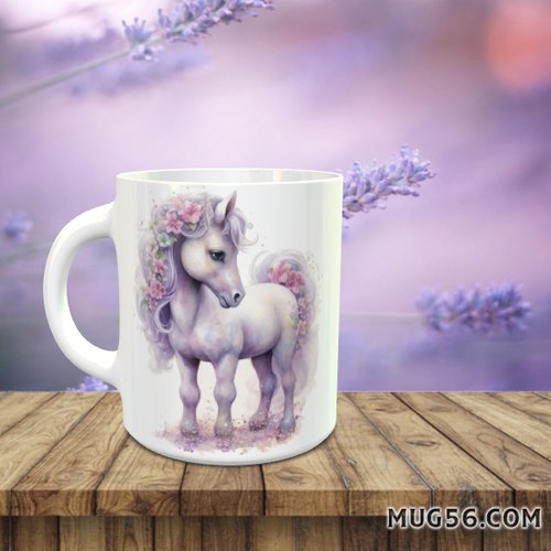 Design pour sublimation de mugs jpeg (fichier numérique) - licorne poney 004