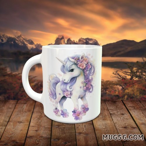 Design pour sublimation de mugs jpeg (fichier numérique) - licorne poney 005